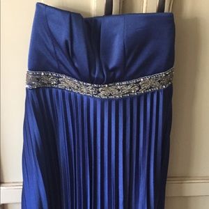 Beaded strapless mini dress